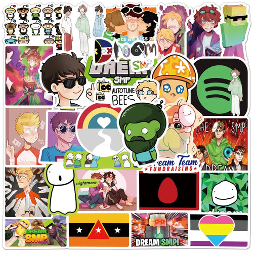 50 pieces of dreamy Smp hot and cute graffiti stickers, personalized and creative decorative stickers, DIY luggage, guitar, refrigerator, helmet and fashionable toy stickers