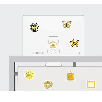 50PCS cartoon yellow flowers small fresh mobile phone computer water cup waterproof graffiti sticker decoration