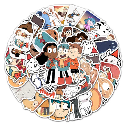 50PCS Cartoon Anime Hilda Girl Graffiti Notebook Guitar Bike Skateboard Gift Toy Waterproof Animation Sticker