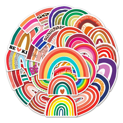 50PCS Colorful Rainbow Bridge Personalized Graffiti Waterproof Sticker Suitcase Notebook Refrigerator Skateboard
