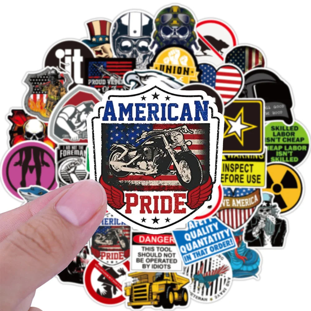 50PCS Classic LOGO Skateboard Graffiti Laptop Guitar Motorcycle Luggage Skateboard Bike Waterproof Sticker