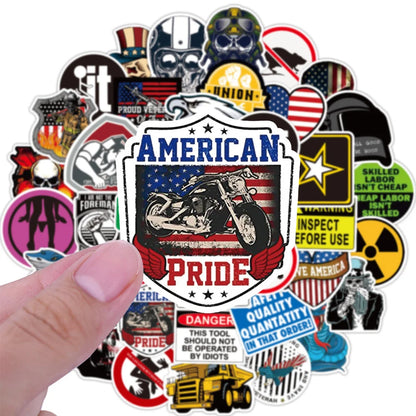 50PCS Classic LOGO Skateboard Graffiti Laptop Guitar Motorcycle Luggage Skateboard Bike Waterproof Sticker