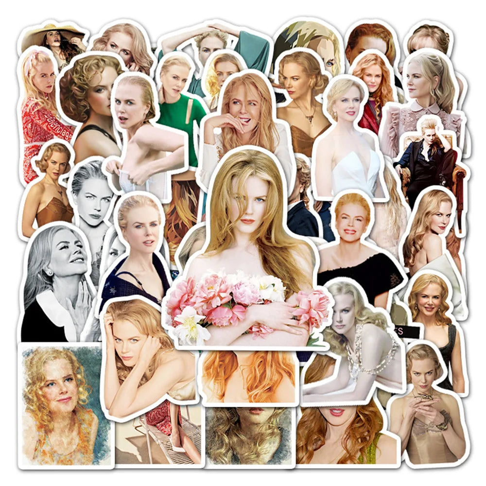 50PCS Nicole Kidman Sexy Decoration Graffiti Waterproof Sticker Suitcase Notebook Refrigerator Helmet Skateboard