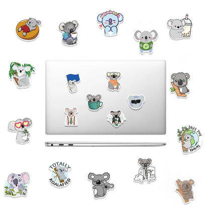 50PCS Cute Koala Graffiti Sticker Personality DIY Decoration Suitcase Skateboard PVC Removable Sticker