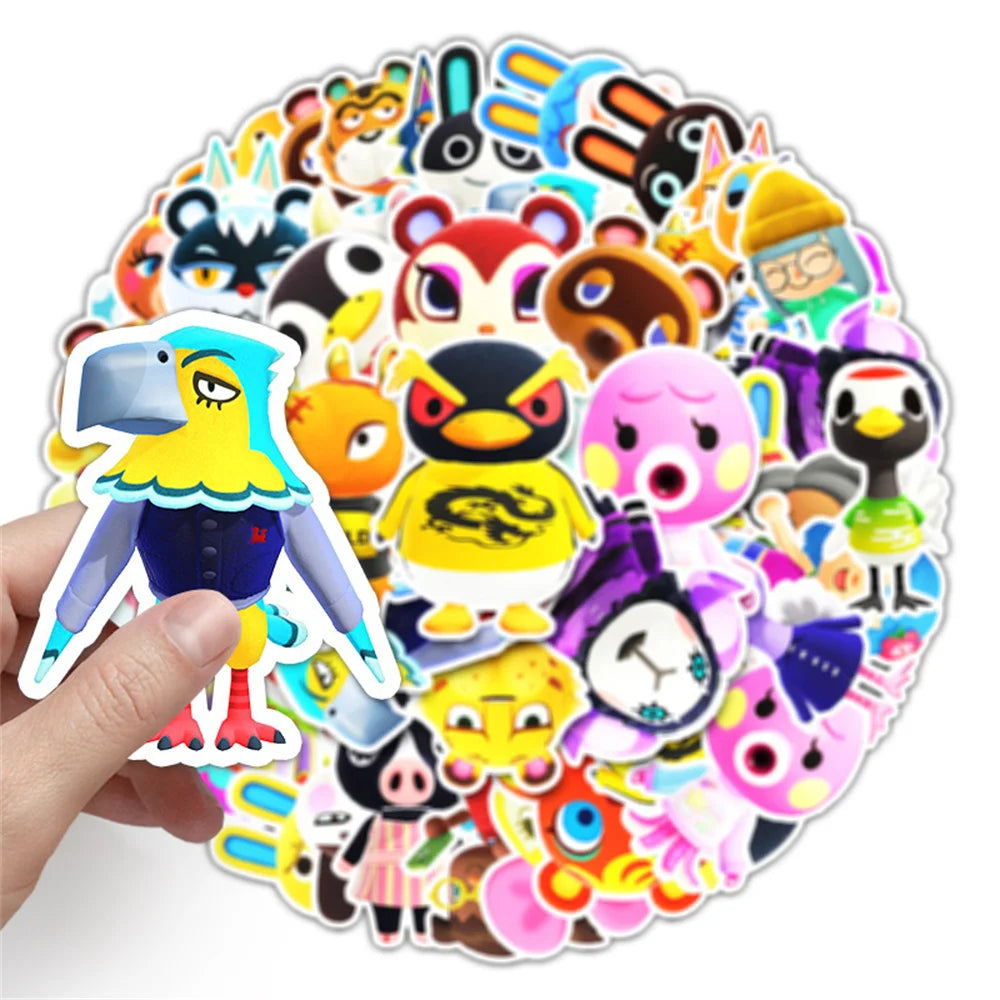 50PCS   Animal Crossing Club Cartoon Game Graffiti Waterproof Sticker Suitcase NotebookRefrigeratorSkateboardHelmet
