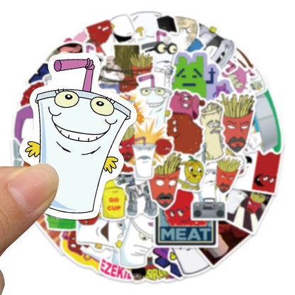 50PCS cartoon drink cups, adventure decorative style graffiti stickers, personalized, fashionable and creative trend DIY exquisite decorative decal cups, helmets, skateboard popular sticker toys