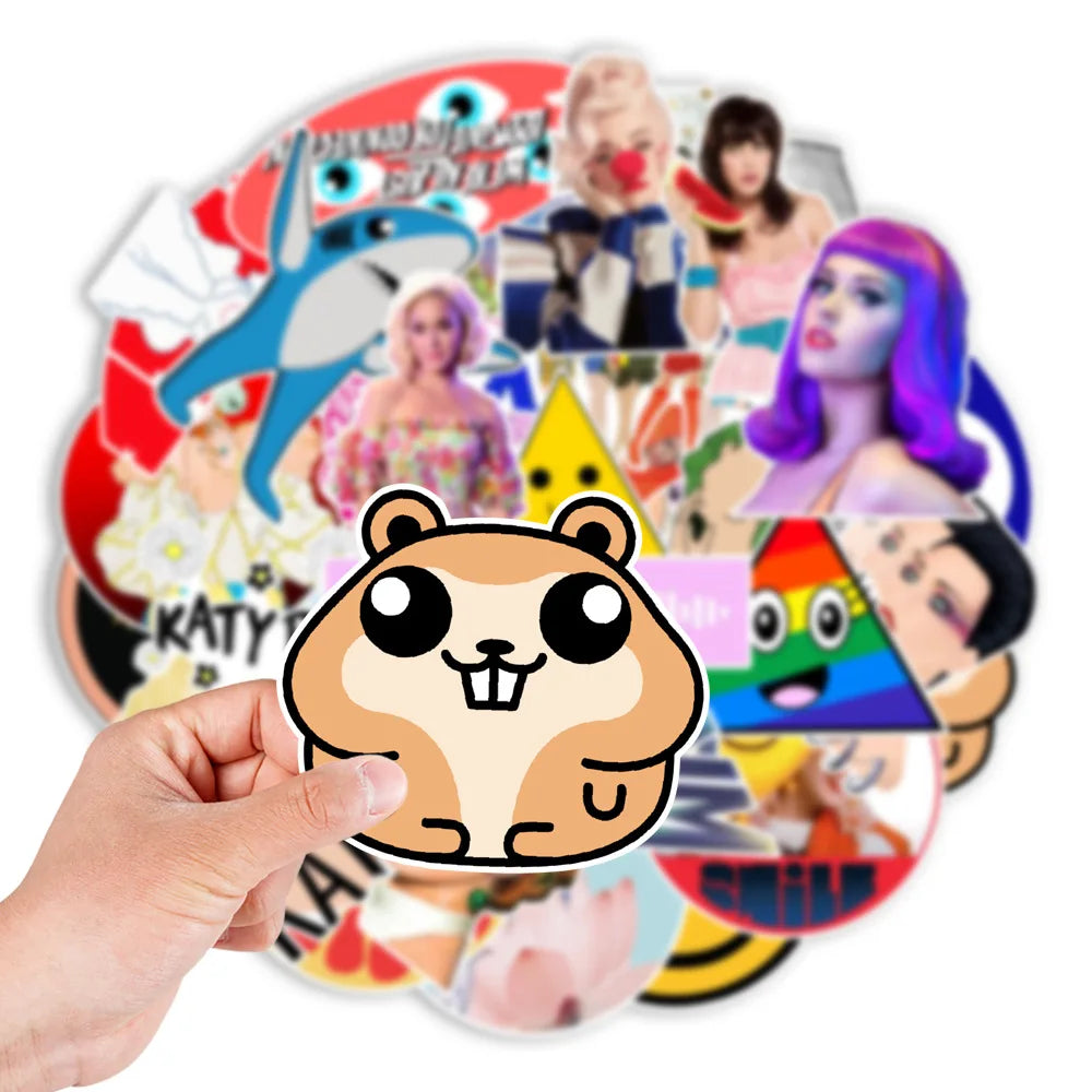 50PCS European and American Singer Fruit Sister Graffiti Waterproof Sticker Suitcase NotebookRefrigeratorWaterCup