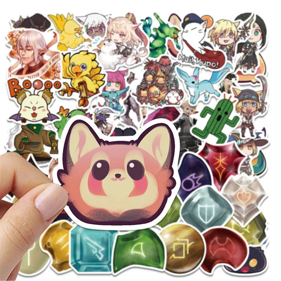 50PCS Game Final Fantasy Graffiti Stickers Laptop Skateboard Guitar Decoration Waterproof Stickers