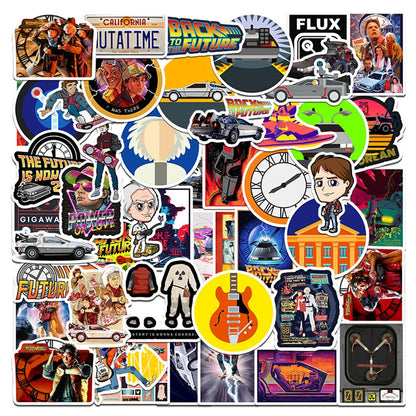 50PCS Film Back To The Future Graffiti Waterproof Sticker Suitcase Notebook Refrigerator Skateboard StationeryBox