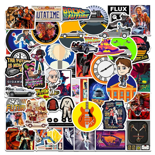 50PCS Film Back To The Future Graffiti Waterproof Sticker Suitcase Notebook Refrigerator Skateboard StationeryBox