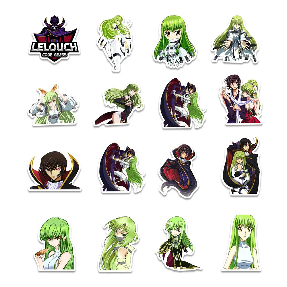 50PCS Japanese Anime Graffiti Stickers Computer Notebook Mobile Phone Water Cup Sticker Waterproof Sticker