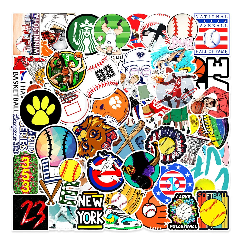 50PCS New Sports Collection Graffiti Stickers Car Trunk Phone Waterproof Stickers Graffiti Decoration Wholesale