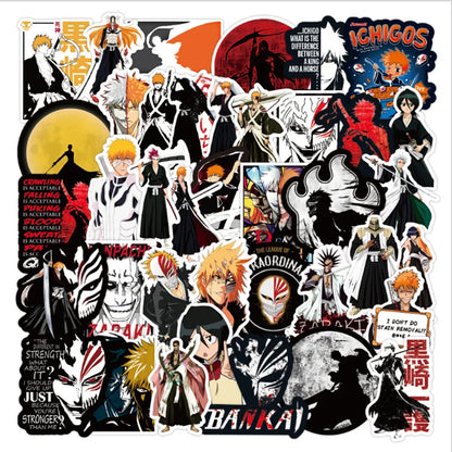 50 pieces of Japanese cartoon and anime graffiti stickers, DIY decorative stickers, suitable for luggage, laptops and motorcycle decorative stickers