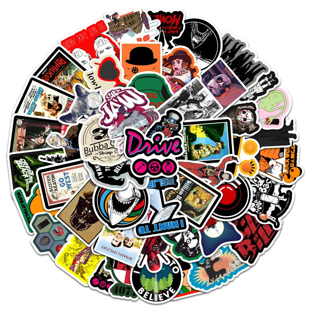 50PCS Classic Movie Pop Personalized Graffiti Waterproof Sticker Suitcase Notebook Skateboard Refrigerator Helmet