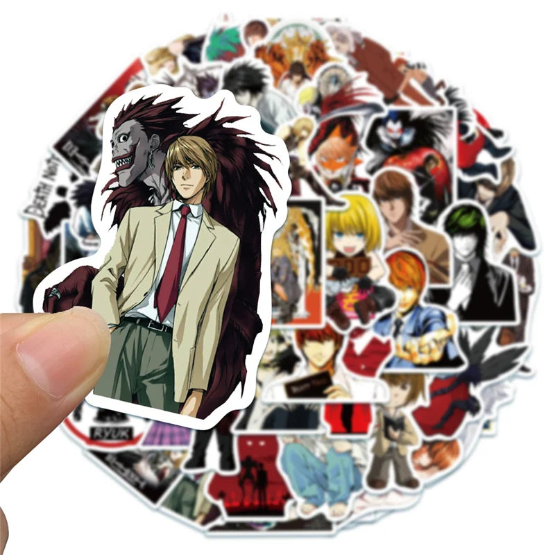 50PCS Anime Death Note Cartoon Graffiti Notebook's Toy Laptop Mobile Phone Computer Luggage Decoration Sticker