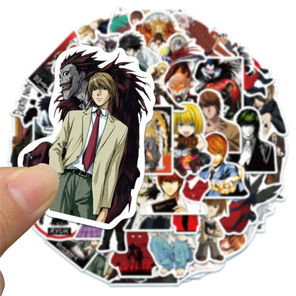 50PCS Anime Death Note Cartoon Graffiti Notebook's Toy Laptop Mobile Phone Computer Luggage Decoration Sticker