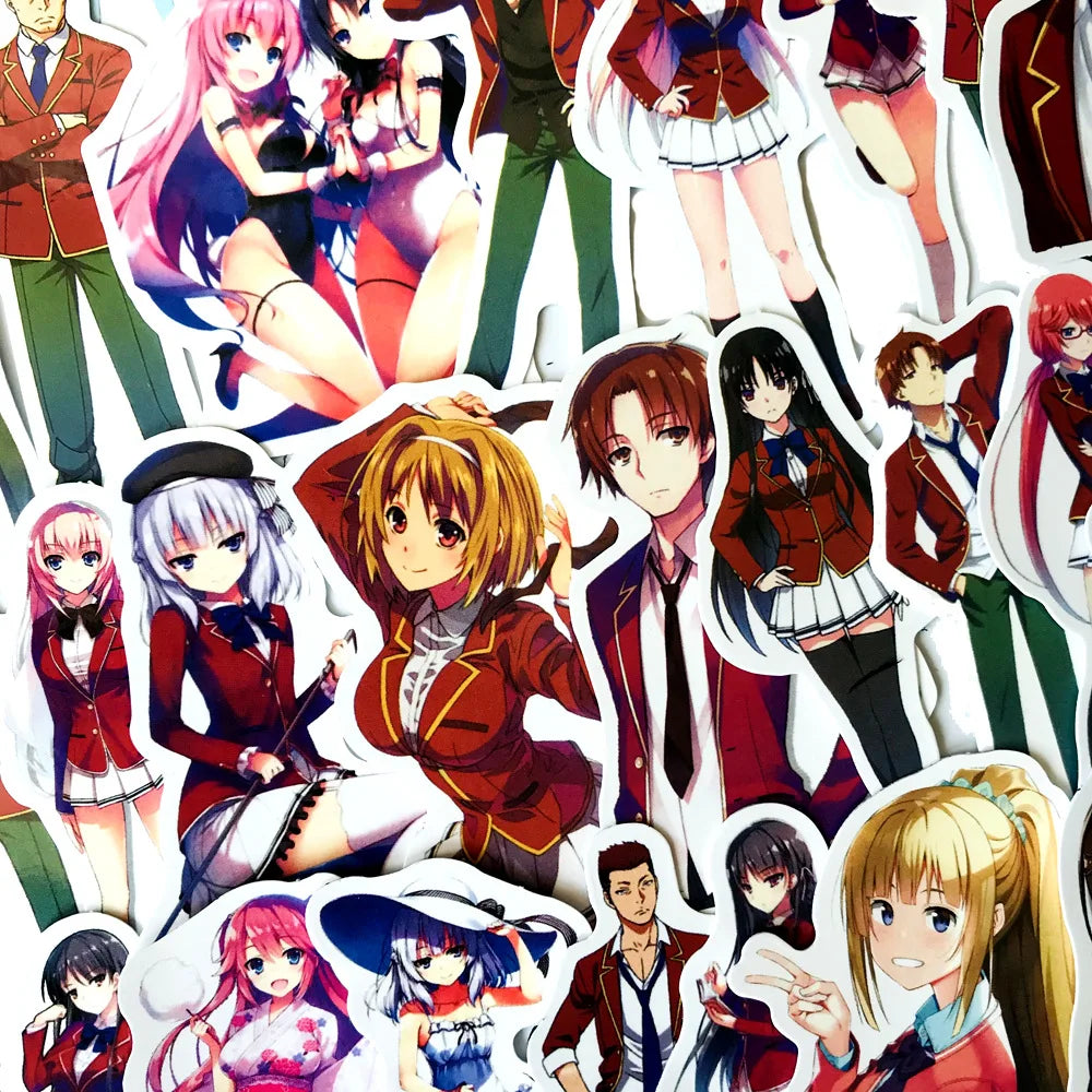 50PCS Classroom of the Elite Anime Sticker Skateboard Helmet Luggage Guitar Gift Toy Waterproof Sticker