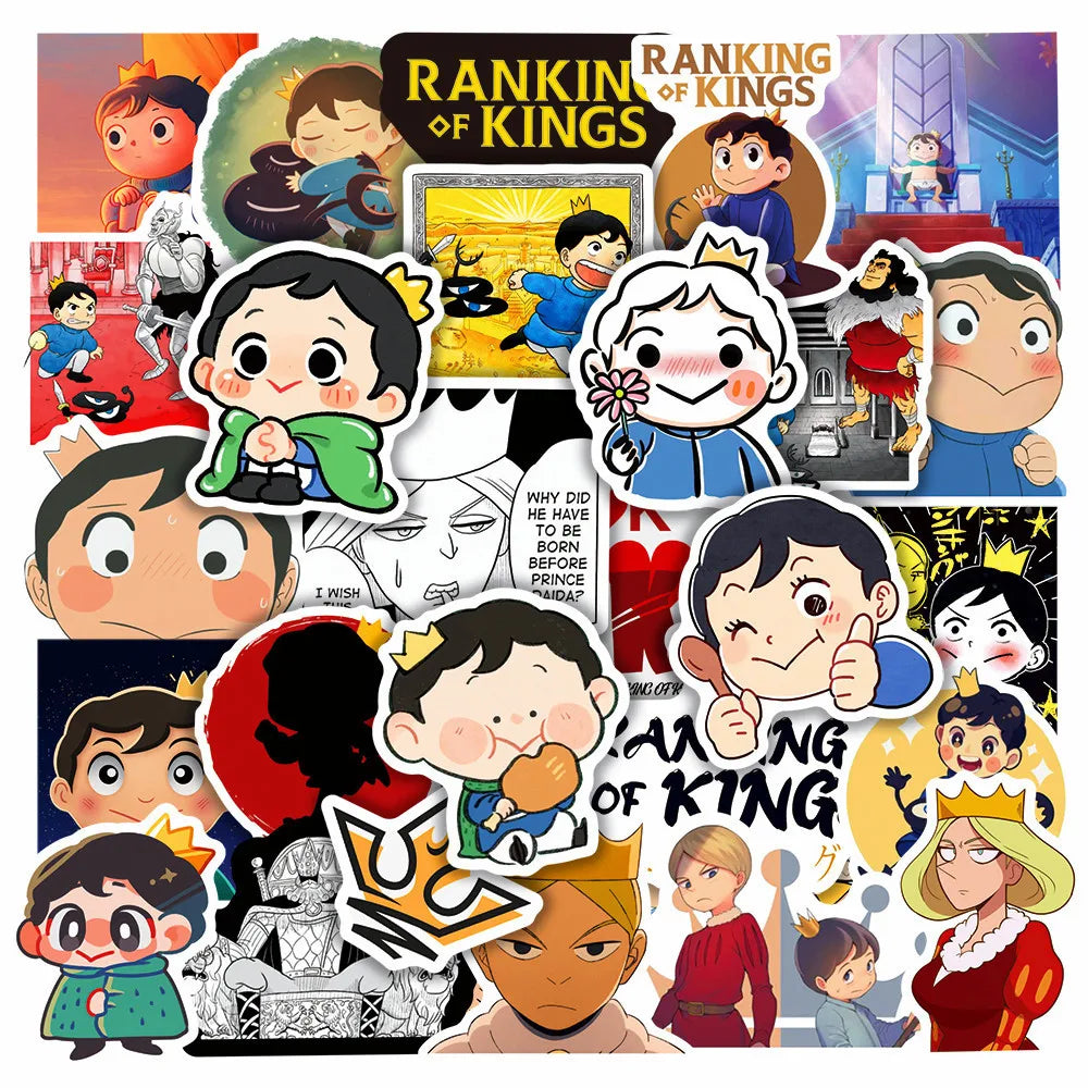 50PCS Japanese Anime King Graffiti Waterproof Helmet Laptop Luggage Bike Skateboard Cartoon Cute PVC Sticker
