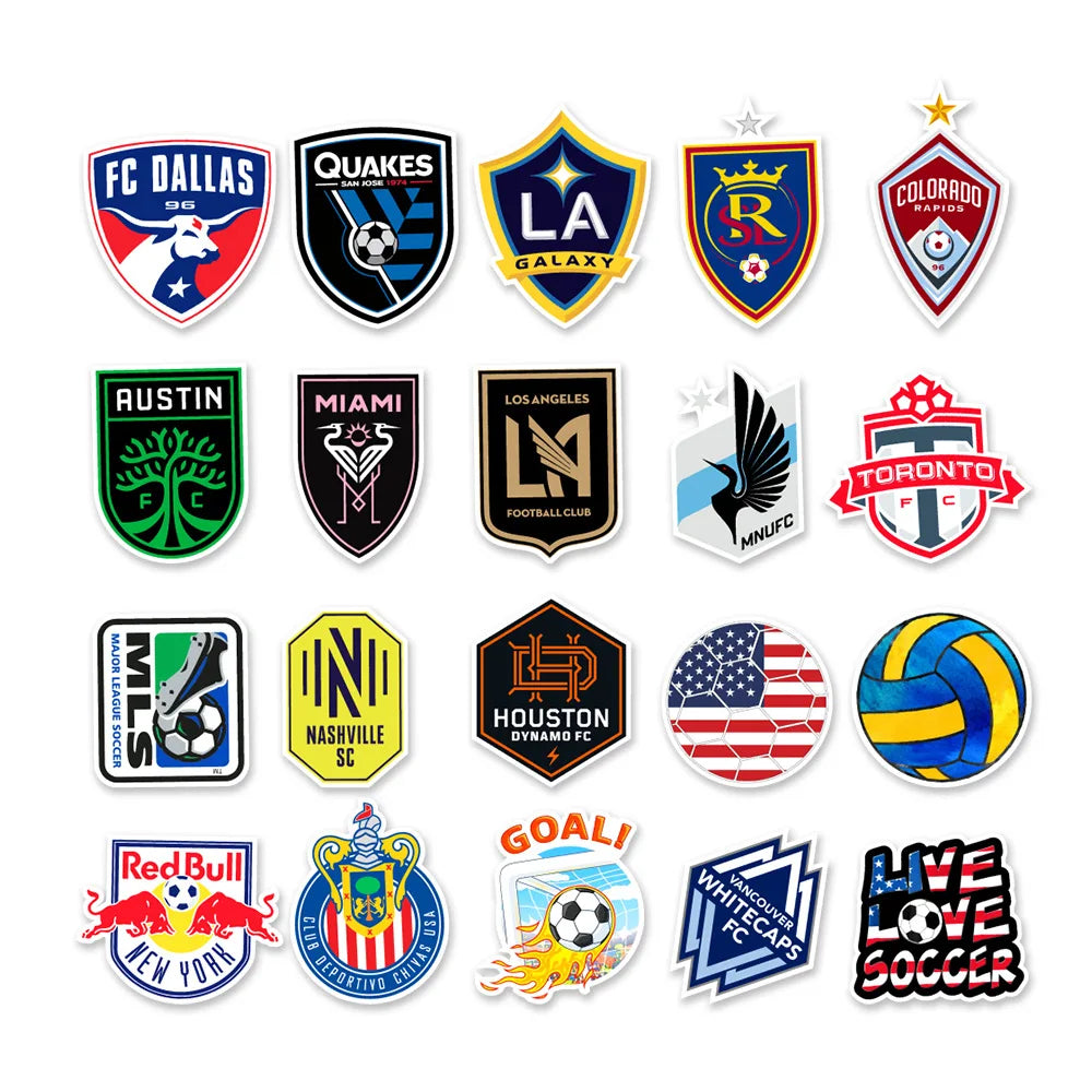 50/PCS Football Lovers Cartoon Graffiti Luggage Mobile Phone Children Toy Laptop Diy Scrapbook Art Sticker