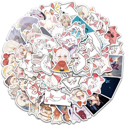 50PCS Cartoon Game Light Meets Meow Mushroom Personalized Decoration Graffiti Waterproof Sticker Notebook Helmet