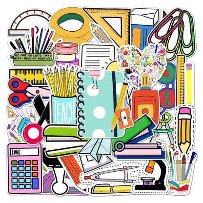 50PCS Ins Wind Stationery Set Personalized Diy Creative Sticker Luggage Scooter Car Sticker Body Sticker