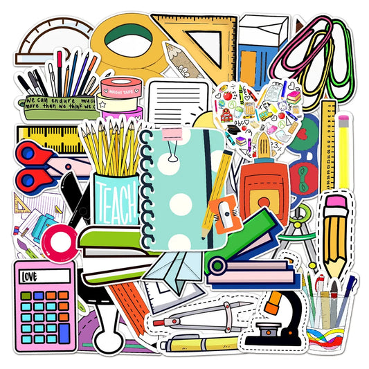 50PCS Ins Wind Stationery Set Personalized Diy Creative Sticker Luggage Scooter Car Sticker Body Sticker