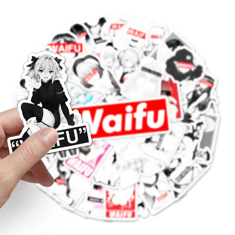 50PCS Anime Sexy Waifu Girl Graffiti Sticker Toy Suitcase Laptop Skateboard Mobile Phone Car Skateboard Sticker