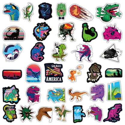 100PCS Cartoon Dinosaur World Graffiti Stickers Personalized Creative Fashion Decorative Stickers Trolley Case Bike Scooter Water Cup Popular Gift Toy Decals