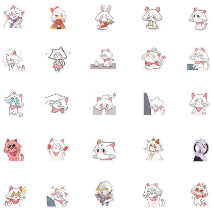 50PCS Cartoon Game Light Meets Meow Mushroom Personalized Decoration Graffiti Waterproof Sticker Notebook Helmet
