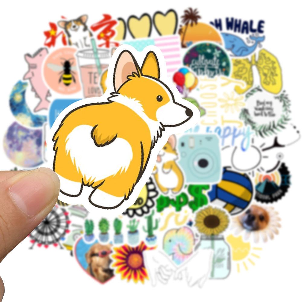 50PCS Aesthetic Sanitization Stickers - Cuteness Decontamination Decals for Overstimulation Management, Sensory Purification Journals & Digital Detox Visualization