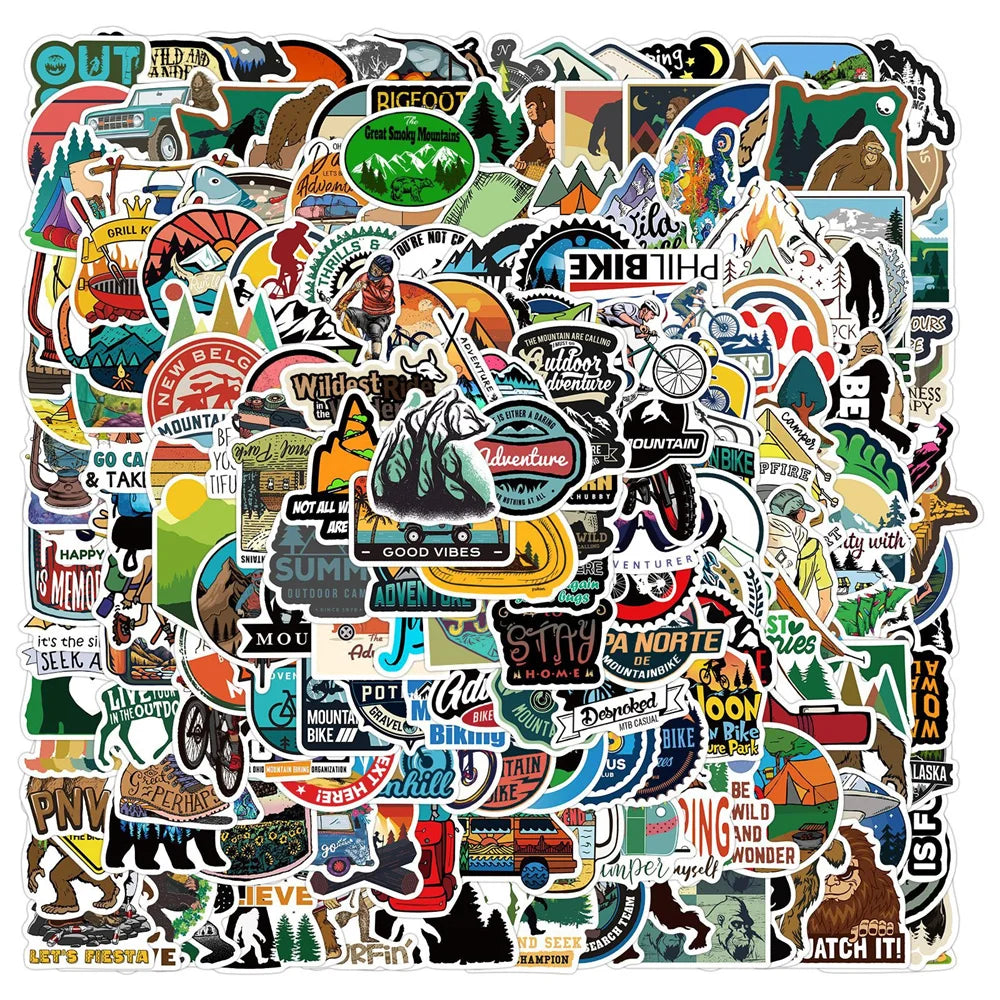 50PCS Outdoor Sports Personality Graffiti Trolley Case Scooter Refrigerator Water Cup Waterproof Child Sticker
