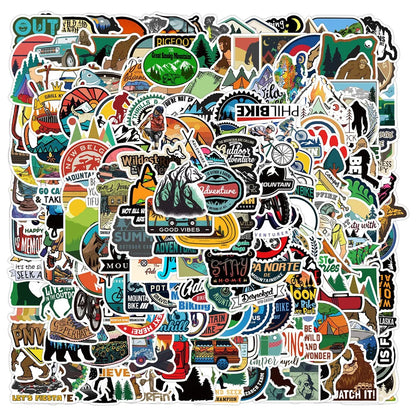50PCS Outdoor Sports Personality Graffiti Trolley Case Scooter Refrigerator Water Cup Waterproof Child Sticker