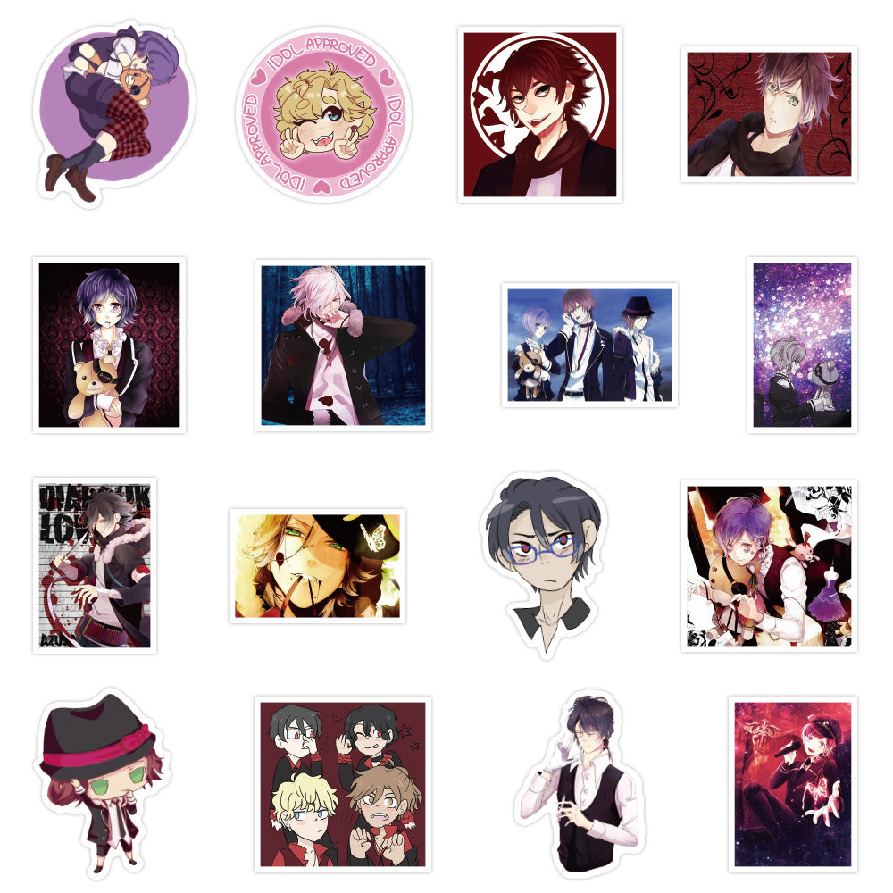 50PCS Zhang Devil Lovers DIABOLIK LOVERS Japanese Anime Graffiti Suitcase Notes Scooter Waterproof Sticker