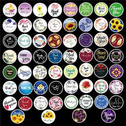 50PCS    NewThank You Sticker Personalized Decoration Graffiti Sticker Envelope Sealing Sticker MobilePhoneNotebook