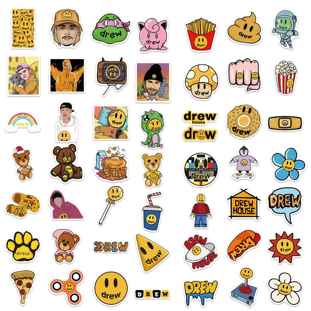 50PCS Stickers Tide Brand Collection Stickers DIY Luggage Laptop Mobile Phone Water Cup Decoration Stickers