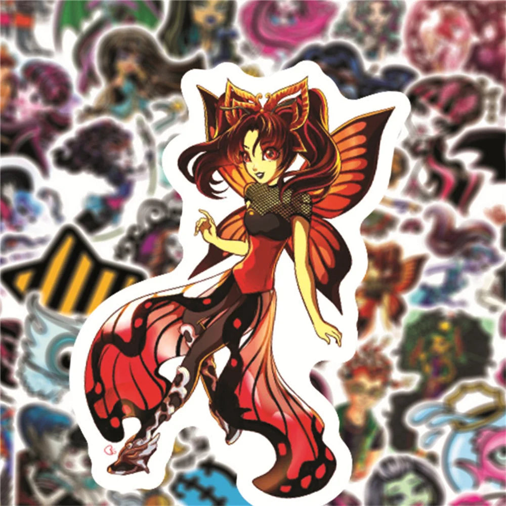 50PCS Monster High School Cartoon Graffiti Waterproof Sticker Suitcase Notebook Refrigerator Skateboard Water Cup
