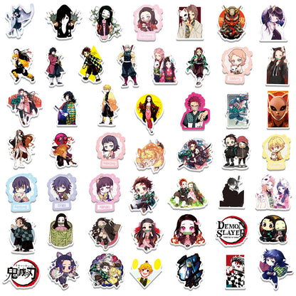 50PCS Animation Ghost Killing Blade Graffiti Waterproof Sticker Suitcase Notebook Refrigerator SkateboardWaterCup