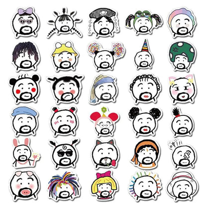 50PCS Funny Emotions Bag Dumb Dumb Stickers Notebook Luggage Mobile Phone Decoration Graffiti Stickers
