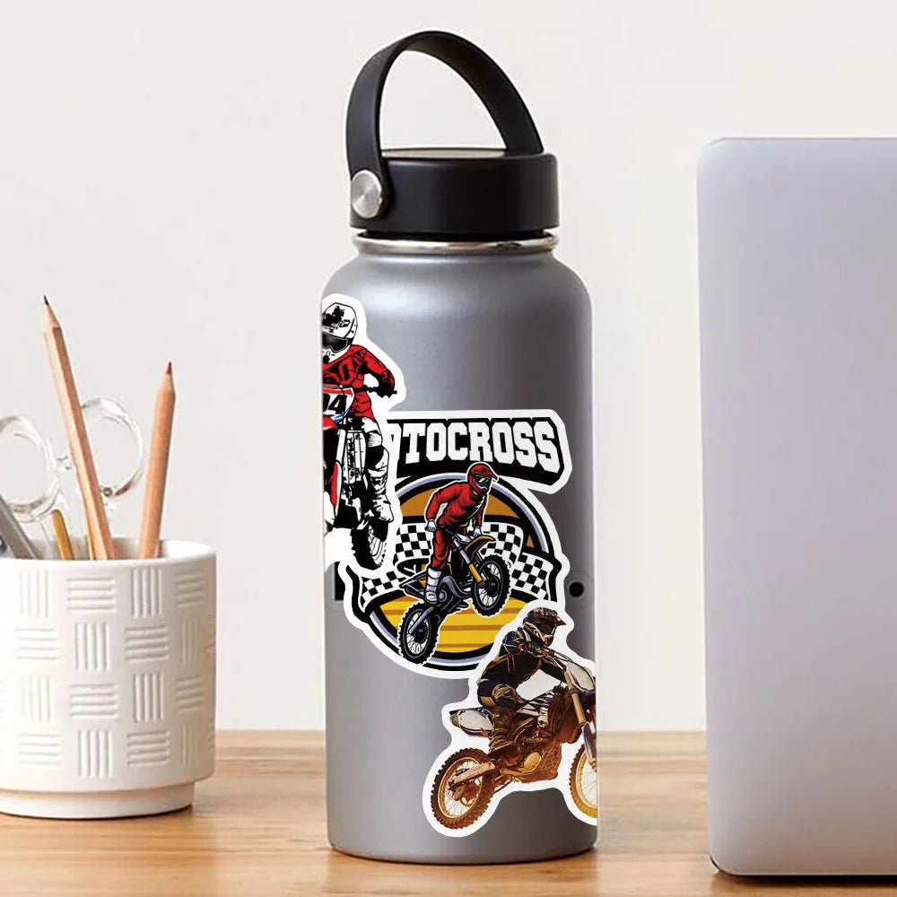 50PCS Dirt Bike Extreme Motorcycle Graffiti Stickers Water Cup Luggage Laptop Scooter Motorcycle