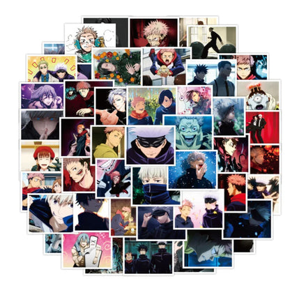 50PCS Cartoon Spells Battle Anime Graffiti Stickers Laptop Luggage Waterproof Guitar Decoration Toys