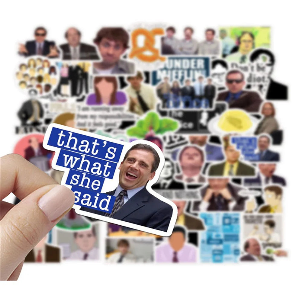 50PCS American Drama The Office Graffiti Waterproof Sticker Suitcase Notebook Refrigerator Stationery Box Helmet