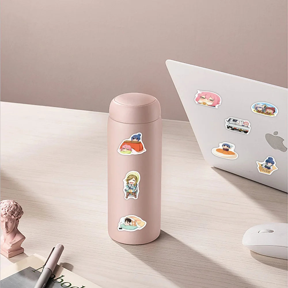50PCS Girls Cute Cartoon Stickers Suitable for Water Cup Luggage Laptop Computer Refrigerator Decoration Sticker