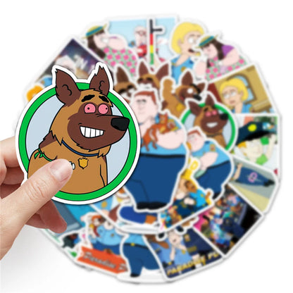 50PCS Paradise Town Police Station Cartoon INS Wind Sticker Laptop Luggage Scooter DIY Decorative Sticker