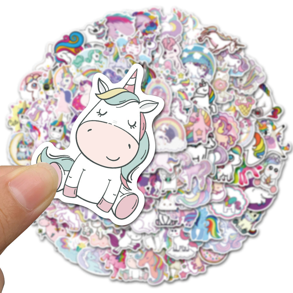 100PCS Rainbow Unicorn Stickers - Magical Cute Decals for Laptops, Water Bottles, Planners & Fantasy Lover Gifts