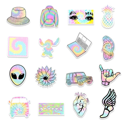 50PCS New Gradient Graffiti Stickers Car Luggage Refrigerator Skateboard Decoration Stickers