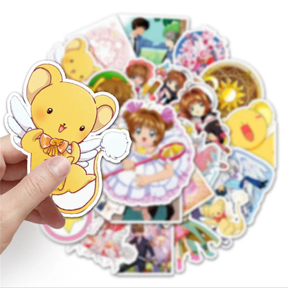 50 pieces of anime and cute Sakura graffiti stickers, personalized suitcases, notebooks, handbooks, computer decorations, waterproof sticker toys