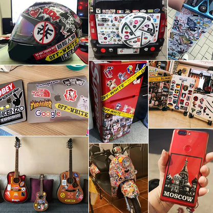 50PCS Trend Personality Graffiti Notebook Guitar Bike Skateboard Gift Toy Waterproof Cartoon Sticker