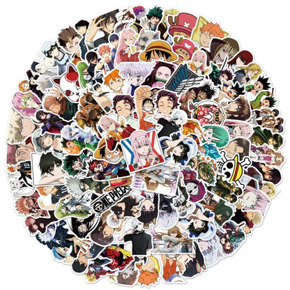 50PCS Japan Popular Anime Collection Graffiti Sticker Waterproof Skateboard Water Cup Luggage Sticker