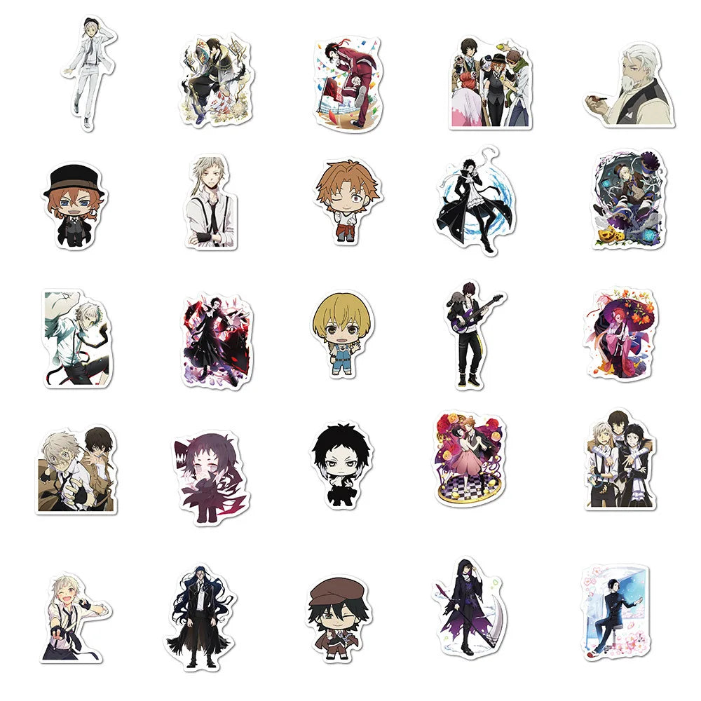 50PCS Zhang Cartoon Day Man Day Man Wen Hao Stray Dog Sticker Graffiti Decoration Anti-luggage Sticker