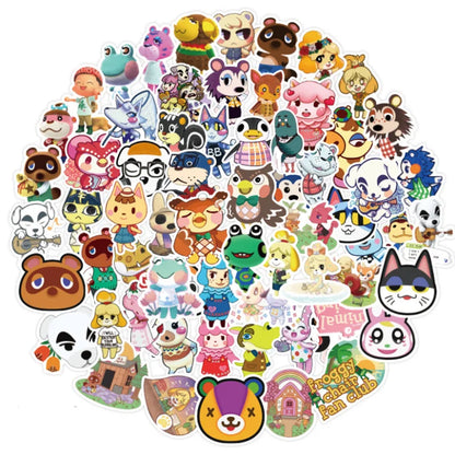100PCS Animal Forest cute cartoon decorative style graffiti stickers, personalized, fashionable and creative trend DIY exquisite decorative decal cups, helmets, skateboard popular sticker toys